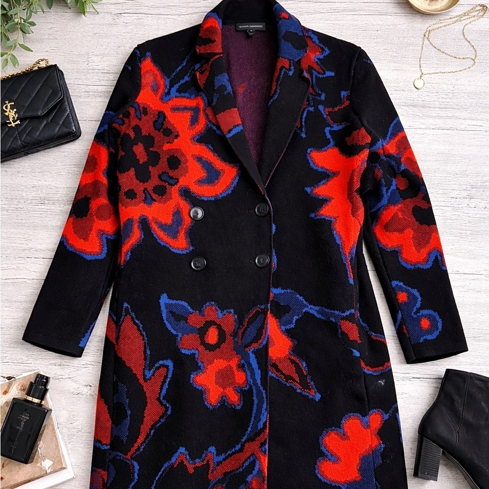 Banana Republic Floral Knit Blazer S | Spring Statement Jacket